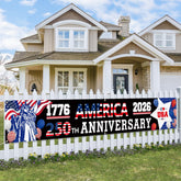 Probsin 250th anniversary banner with brass grommets for easy outdoor hanging.