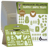 Professor Killamoth pantry moth traps 6-pack ready for in-pantry deployment to protect dry goods.