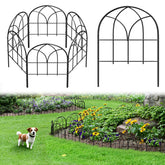 Promitop small garden fence arch panel in black decorative and durable