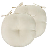 PRONOUS beige bistro cushion 15-inch round tufted for comfortable dining.