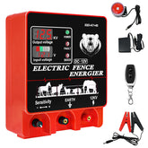 PROOVEELLY 9J fence charger front view showing deterrence for livestock and surroundings