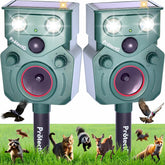 ProtectG two-pack solar ultrasonic repellers provide broad coverage for farms and gardens.