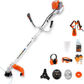 PROYAMA 40cc Brush Cutter front view highlights rugged engine for demanding trimming tasks.
