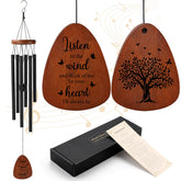 PRSTENLY 26-inch memorial wind chimes with engraved message for comforting remembrance outdoors.