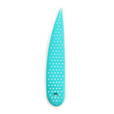 Prym Love Point Turner in turquoise polka dots shaping fabric corners for a neat finish.