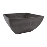 PSW Pot Collection dark charcoal square planter full view shows durable recycled material.