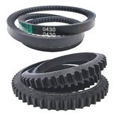 PuBaDuoParts 2-pack auger drive belts in package, ready for replacement.