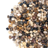 Pulovin polished river rocks for indoor plants with a glossy finish