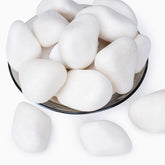 Pulovin white rocks for landscaping in 2-3 inch size enhance curb appeal and erosion control.