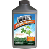 Pulverize Weed Brush & Vine Killer bottle demonstrates fast-acting weed control.