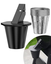 Pumdut grease bucket with secure lid attachment for stable drip collection.