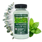 Pure and Simple eucalyptus spa shock bottle ready for quick water care in a hot tub.