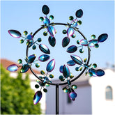 Pure Echo large wind spinner front view showing smooth 360-degree rotation for yard decor