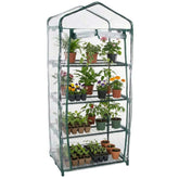 Pure Garden 4-Tier Greenhouse frame assembly shows sturdy rust-resistant construction for outdoor use.