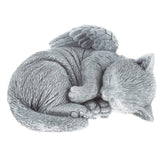 Pure Garden cat memorial stone with peaceful sleeping kitten angel for outdoor display