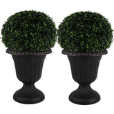 Pure Garden urn planter front view for porch decor and year-round display.