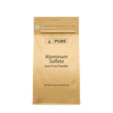 Pure Original Ingredients aluminum sulfate powder in a resealable bag for soil acidification and irrigation.