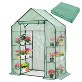 Purlyu Walk-in greenhouse cover with roll-up door for easy access and ventilation.