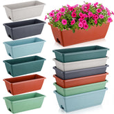 Purpeak window planter box 12-pack colorful setup keeps windowsills tidy and vibrant