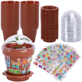Purple Star 1N cupcake pot with humidity dome for seedling growth and observation.