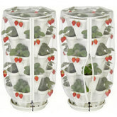 Purple Star 1N vertical netting with zipper closeup protects berries while allowing airflow.