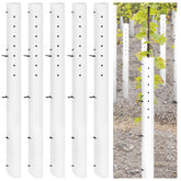 Pushglossy 5-pack 48-inch tree grow tubes ready for quick assembly and seedling protection.