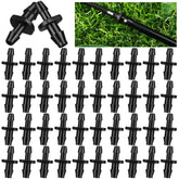 Pushglossy 100-piece drip irrigation fittings bulk pack for versatile watering.
