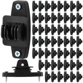 Pushglossy fence insulator pack on wood posts for hi-tensile wire