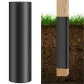 Pushglossy fence post protector roll unrolled for moisture protection prep