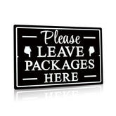 Putuo Decor please leave packages here sign on the front door with clear delivery instructions