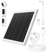 PUUQII 8W solar panel on Ring camera side view powering wireless operation in sunlight