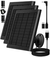 PUUQII 8W solar panel for Ring camera powering outdoor surveillance.