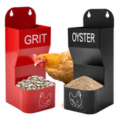 Puxaajao 2-pack chicken feeder with corner-mount for clean, easy feeding.