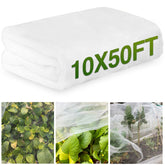 Pynqdfu mosquito netting over a garden bed protects crops from pests.