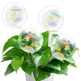Pynqdfu rainbow gradient glass watering globe in clear finish, ideal for effortless plant care at home.