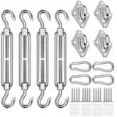 Pynsseu shade sail hardware turnbuckles for easy tensioning and strong outdoor shade setups