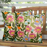 Pyonic outdoor floral waterproof pillow cover 18x18 inches protects cushions from rain.
