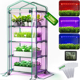 PYY mini indoor greenhouse frame with wheels for easy relocation and setup