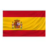 PZACHUGY Spanish flag 3x5 ft fluttering outdoors on a porch