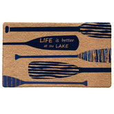 Qablyqo Lake House Door Mat with dirt-trap design for entryway.