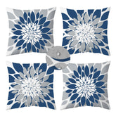 Qahing outdoor pillow cover in blue grey for 16x16 cushions, protecting outdoors.