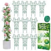 Qaobo 14-inch indoor plant trellis supports small potted plants.