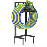 Qatsrin garden hose holder base with stability spikes for outdoor use