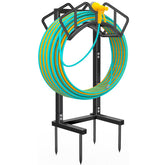 Qatsrin hose holder with arch design keeps hoses organized and accessible.
