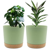 QCQHDU 8-inch plant pot front view for a clean minimalist indoor look.