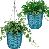 QCQHDU self-watering hanging pot 2-pack for easy indoor plant care.
