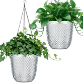 QCQHDU self-watering hanging pots enable low-maintenance indoor planting