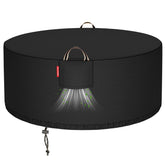 QH.HOME 40-inch round fire pit cover shows durable material for long-lasting outdoor use