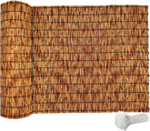 QHAIYYBF bamboo fence privacy screen on patio blocks sun and enhances privacy.