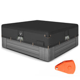 QH.HOME 85x85 hot tub cover side view provides sturdy protection for square spa